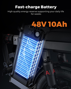 Bicicleta Eléctrica Plegable <span class=keywords><strong>ENGWE</strong></span> <span class=keywords><strong>T14</strong></span> Mini Bicicleta Eléctrica de 250W 25km/h para Ciudad con Batería de Litio Extraíble de 48V 10AH Portátil Stock en UE/Reino Unido - Product Image 3