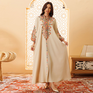 Dernière Abaya Islamique Robe Musulmane pour Femme Mode Modeste Luxe Broderie Caftan Robe Moyen-Orient Arabe Dubaï Caftan Robes pour Femme - Product Image 3