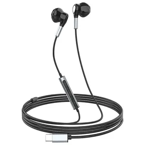 Nuevo diseño con cable tipo C auriculares estéreo digital magnético USB C auriculares para iPhone 15 pro Max Samsung Sony