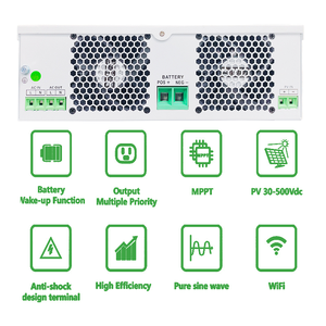 Msfcua 2.5kW Off <span class=keywords><strong>Grid</strong></span> năng lượng mặt trời biến tần 24V <span class=keywords><strong>2500VA</strong></span> tinh khiết Sine Wave Hybrid năng lượng mặt trời biến tần - Product Image 4