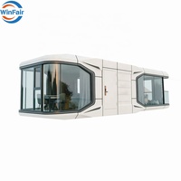 WinFair Maisons Modulaires Hôtelières Mobiles Conteneurs de 40 Pieds en Forme de Capsule Spatiale Préfabriqués pour Cabine de Vacances / MOQ 1 Ensemble