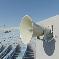 Altavoz de Bocina de Red IP Thinuna IP-50HS-BS de 50 W, Carcasa de Aluminio, Altavoz de Bocina para Exteriores IP66, Altavoz con Protocolo SIP para Estadios