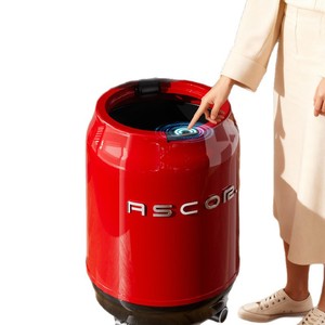 Ascor Waste <b>Bin</b> <b>Large</b> Capacity Cylindrical With Wheels For Home Indoor Use - Product Image 4