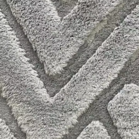 Tapis géométrique en microfibre de polyester, shaggy 3D, design moderne, lavable, jacquard, doux, pelucheux, à poils longs, pour salon
