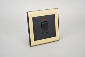 Interrupteur mural et prise de courant de style moderne, design de créateur, peinture au pistolet or nickel brossé/accessoires électriques PC - Product Image 5