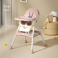 Portable Maison Multifonctionnel Enfants Table À Manger Chaise En Plastique Bébé À Manger Siège Roues De Sécurité pour Un Usage Domestique En Gros