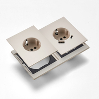 Interruptores y Enchufes de Pared WESA, Enchufe Doble Europeo con USB Tipo C, Enchufe Múltiple para Pared, Combinación Libre, Diseño Moderno y Lujoso