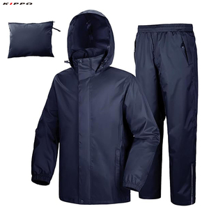 Kippo Luxe hommes Style classique combinaison de <span class=keywords><strong>pluie</strong></span> compressible imperméable Golf randonnée cyclisme équipement de <span class=keywords><strong>chasse</strong></span> avec 2 pièces vestes pantalons - Product Image 4