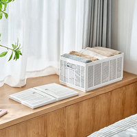 Panier blanc en tissu respirant divisé en Offre Spéciale boîtes de rangement de pantalons en plastique divisés panier empilable