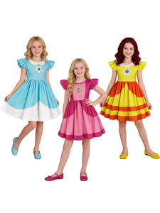 Costume de cosplay <span class=keywords><strong>Daisy</strong></span> pour filles Echo, robe de fête à manches bouffantes pour enfants, tenue de jeu de rôle anime pour fête cosplay - Product Image 1