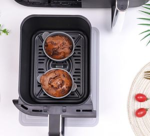 Moule à œufs en silicone pour friteuse à air Ramequins en silicone Grands étuis à muffins Moule à œufs pochés Coquetier pour la cuisson Cuisine domestique - Product Image 3