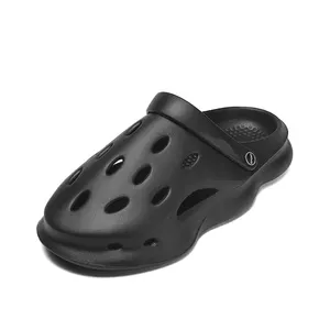2024 Best Sell Black EVA Men's Garden Clog Shoes Breathable Sandals Barefoot Design for Spring and Summer