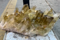 Oferta Especial: Clúster de Citrino Ahumado Natural, Clúster de Cuarzo Transparente Grande de Roca Blanca, Clúster de Piedras de Cristal para la Venta