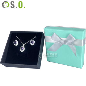 Caja de Papel para Joyería de Diseño Premium, Caja de Papel de Alta Calidad para Pulseras y Collares, Caja de Papel Personalizada para Juegos de Joyería con Lazo - Product Image 2