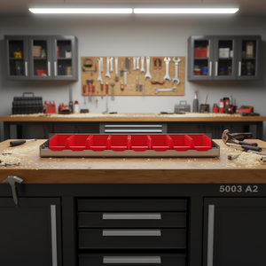 Bac de rangement pour outils 5003 A2, plateau d'organisation en plastique rouge pour armoire à outils d'atelier - Product Image 3