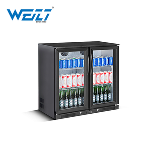 Wholesale Stainless Steel Commercial 228L Under Counter Back bar <strong>Fridge</strong> Two Doors Sliding Door <strong>Beer</strong> Bottle Cooler <strong>for</strong> <strong>Sale</strong> - Product Image 1