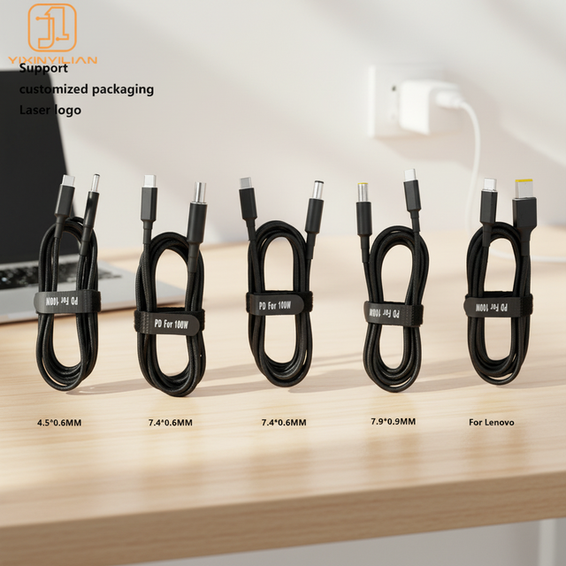 Wholesale Support 100W Type C Male to DC 2507/3011/35135/40135 Port Data Cable HD Audio Transfer 180CM Charging Wire for Laptop