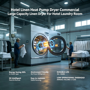 Sèche-<span class=keywords><strong>linge</strong></span> à pompe à chaleur commercial de 50 <span class=keywords><strong>kg</strong></span>, sèche-<span class=keywords><strong>linge</strong></span> industriel à économie d'énergie pour les usines de blanchisserie - Product Image 1