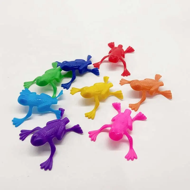 Assorted Colors cheaper crazy Fun Party Favors Cool Jumping Plastic Frog toy for kids