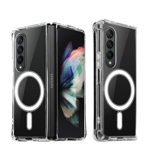 Étui de protection magnétique Transparent pour Samsung <span class=keywords><strong>Zfold</strong></span> <span class=keywords><strong>2</strong></span>/3/4 acrylique + TPU housse antichoc Anti-jaune clair étui de téléphone magnétique - Product Image 1