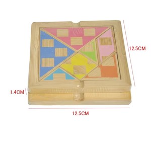 Giáo dục mầm non chơi Tangram Khối Tự làm đầy màu sắc vuông mô hình đầy màu sắc gỗ tự nhiên Đồ chơi bằng gỗ ghép hình trò chơi câu đố - Product Image 6