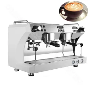 Elektronik yarı otomatik çift kafa makinesi İtalyan ev 6 otomat kahve espresso makineleri için