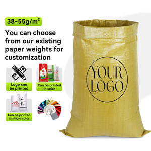 Sacs tissés en polypropylène jaunes personnalisés durables RUIQI, adaptés au <span class=keywords><strong>transport</strong></span>, au stockage des aliments et au stockage domestique, grand sac tissé - Product Image 2