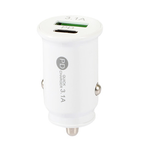 Chargeur de voiture double port 3A avec charge rapide PD 3.0 et adaptateur Type-C pour téléphone portable, tablette et voyage - Product Image 1
