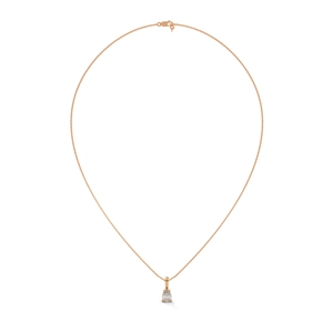 Joyería de diamantes cultivados en laboratorio refinados, colgante de oro rosa que exhibe diamantes de corte brillante y elegante artesanía. - Product Image 3