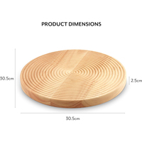 Papan Pemotong Kayu Premium Organik Anti Selip, Reversible, dengan Alur Penampung Cairan