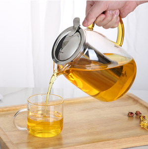 Tetera de Vidrio de Borosilicato Personalizada de 1L 1200ml, Juego de Tetera Hecho a Mano con Diseño Clásico, Ecológico, Transparente y Grande para Café y Té - Product Image 1