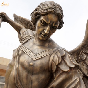 Religious Outdoor Decor Saint <strong>Archangel</strong> Brass Statue Large Hold Sword Killing Devil <strong>St</strong> Angel <strong>Michael</strong> Bronze Statue Sculpture - Product Image 5