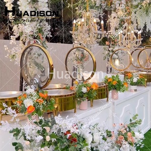 Huadison Dubai Hotel <span class=keywords><strong>Restaurant</strong></span> chauffe-plats hydrauliques ronds chauffe-plats en or de luxe - Product Image 1