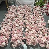 IFG Bloemendesign Benodigdheden Prachtige 2,4m lange roze bloemenloper voor bruiloft, huis, kantoor, hotel, wanddecoratie