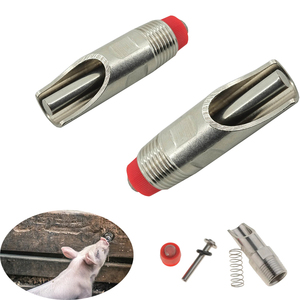 Abreuvoir à tétine pour porcs en acier inoxydable, tétine automatique avec filtre, équipement d'abreuvement pour bétail, lapins et volailles - Product Image 1