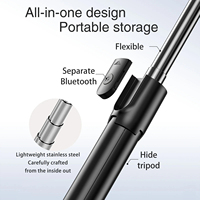 Tripod berdiri Mini panjang 101cm, baru murah, rana jarak jauh, pemegang ponsel bisa dilipat, tongkat Tripod swafoto Streaming langsung