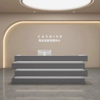 Comptoir de réception moderne et durable au design minimaliste élégant pour hôtel, hôpital, maison ou bar
