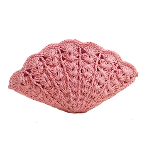 Women <b>Cute</b> Shell Weaving Handbag Hollowed Zippered Crossbody Bag Fashion Clutch <b>Purse</b> for Beach Daily Life Party - Product Image 6