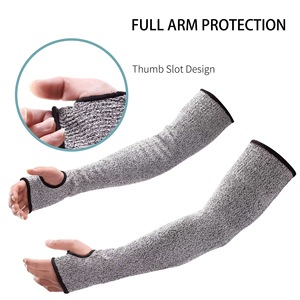 Couvre-bras résistant aux coupures, protection de sécurité HPPE de grade <span class=keywords><strong>D</strong></span>, traitement mécanique du verre industriel résistant aux coupures de couteau, 42 cm - Product Image 3