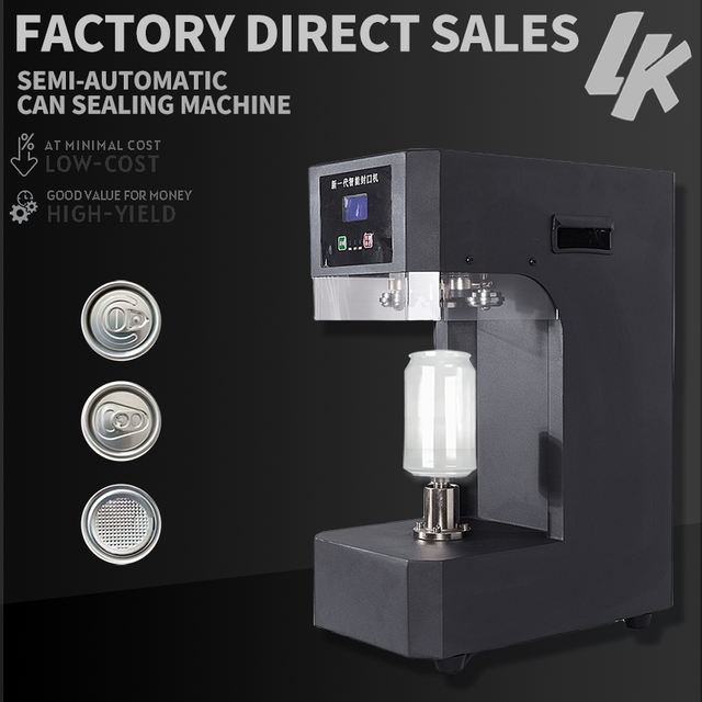 LK-ACS High Quality Automatic Electric Can Sealing Machine for Beverage and Glass Packaging Tin Cans 300-500pcs/hour