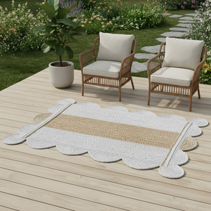 Alfombras Rectangulares de Yute con Diseño Floral Moderno, Hechas a Máquina, con Exterior de Yute, Diseño Tikki, Trenzadas, Antibacterianas, Antideslizantes, Ecológicas, de Pelo Plano - Product Image 3