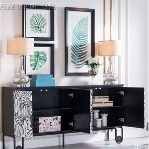 עיצוב איטלקי סלון עץ חדר ארון זברה עיצוב מודרני ארון זברה - Product Image 3