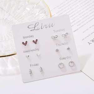 Di modo Della Perla Del Cuore In <span class=keywords><strong>Argento</strong></span> <span class=keywords><strong>Piccoli</strong></span> <span class=keywords><strong>Orecchini</strong></span> Della Vite Prigioniera Set i bambini <span class=keywords><strong>orecchini</strong></span> - Product Image 4