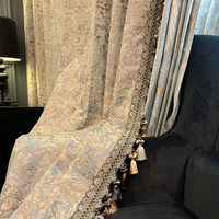 Rideaux occultants jacquard gris bleu sur mesure de haute qualité pour salon et chambre à coucher