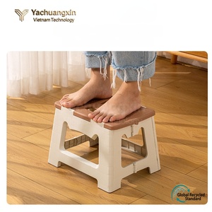 Foldable Plastic <b>Step</b> <b>Stool</b> Square Minimalist Design Bathroom Use - Product Image 4