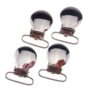 Mặt Tròn Đình Chỉ Núm Vú Giữ Dây Đeo Kim Loại Bạc Duckbill Khóa Treo Clip - Product Image 4