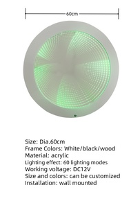 Pannello da parete per la terapia della stanza sensoriale 3D specchio infinito per autismo ha condotto la luce interattiva del Tunnel infinito - Product Image 4