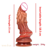 Vente en gros de dildo réaliste en silicone liquide, jouet sexuel pour femmes, en forme de Qilin, 100% étanche, 400g
