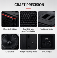 Haut-parleur de basses au néodyme de 12 pouces, sensibilité de 96 dB, puissance de pointe de 8 2000 W, réponse en fréquence de 55 à 20 kHz, système audio professionnel pour karaoké