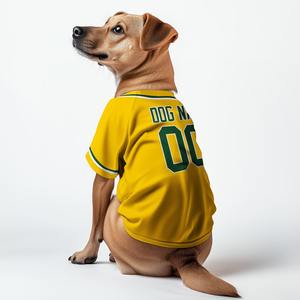 Logo kustom Royal Blue Mesh Jersey 3D dicetak nama dan nomor hewan bisbol kemeja dipersonalisasi Softball seragam untuk anjing kucing - Product Image 3